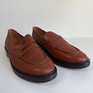 Madewell The Vernon Loafer Dried Maple Leather Penny Loafer Womens 9.5 Shoes